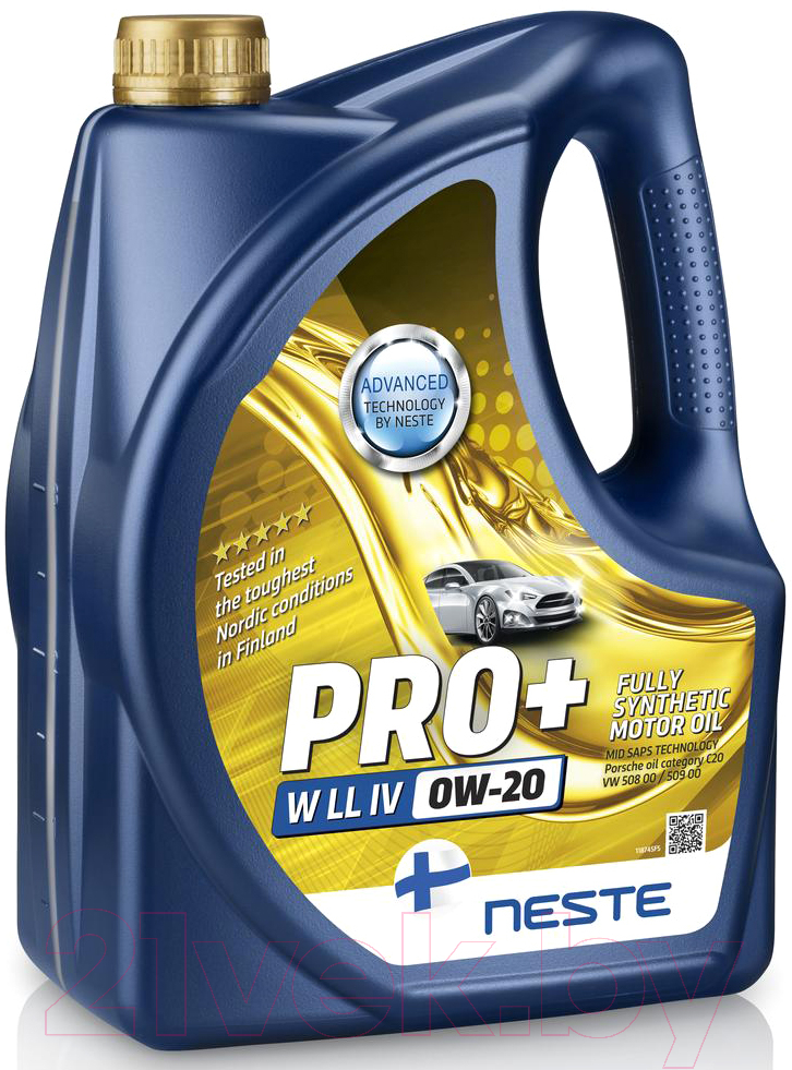 Моторное масло Neste Pro+ W LL-IV 0W20 / 118745 (4л)