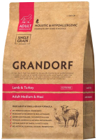 Сухой корм для собак Grandorf Medium&Maxi Breeds Lamb&Turkey (10кг) - 
