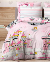 Комплект постельный для малышей Ночь нежна Кошечки-Принцессы Поплин Бэби 40x60 / 9183-1+9187-2 - 