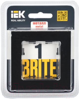 Рамка для выключателя IEK Brite BR-M12-M-K02 (черный)