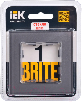 Рамка для выключателя IEK Brite BR-M12-G-K03 (серый)