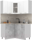 Готовая кухня Интерлиния Мила 12x14 (белый платинум/бетон/бискайская сосна) - 