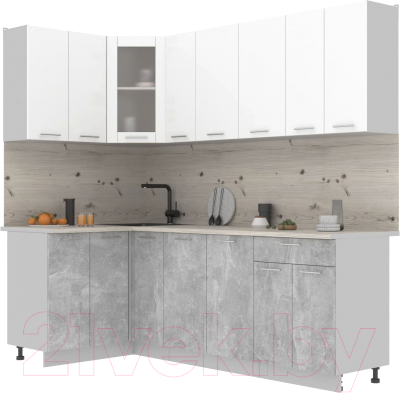 Кухонный гарнитур Интерлиния Мила 12x23