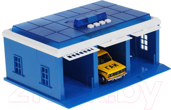 Паркинг игрушечный Технопарк Пост ГАИ / GARAGE-22SL1XCAR-POL2