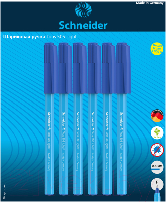 Изображение товара Набор шариковых ручек Schneider Tops 505 F Light / 319656 (6шт)