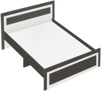 Полуторная кровать Артём-Мебель СН 120.03-1200 (белый/графит) - 