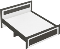 Полуторная кровать Артём-Мебель СН 120.03-1400 (белый/графит) - 
