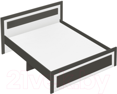 Полуторная кровать Артём-Мебель СН 120.03-1400 (белый/графит)