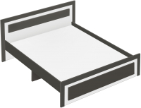 Двуспальная кровать Артём-Мебель СН 120.03-1600 (белый/графит) - 