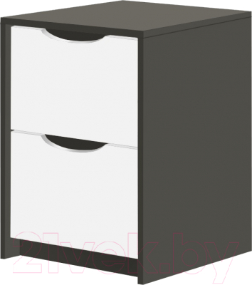 Прикроватная тумба Артём-Мебель СН 120.05 (белый/графит)
