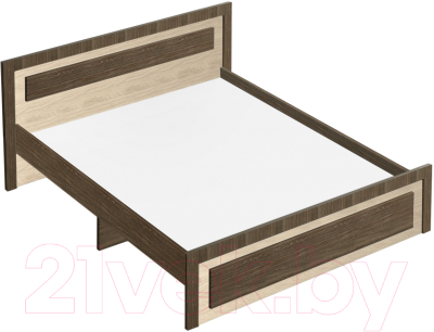 Двуспальная кровать Артём-Мебель СН 120.03-1600 (дуб экспрессив бронзовый/дуб экспрессив песочный)