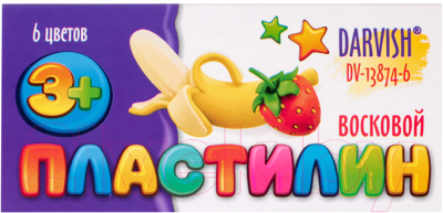 Изображение товара Пластилин восковой Darvish РБ DV-13874-6 (6цв)