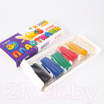 Изображение товара Пластилин восковой Darvish РБ DV-13874-6 (6цв)