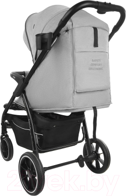 Детская прогулочная коляска INDIGO Epica Lux S (светло-серый)