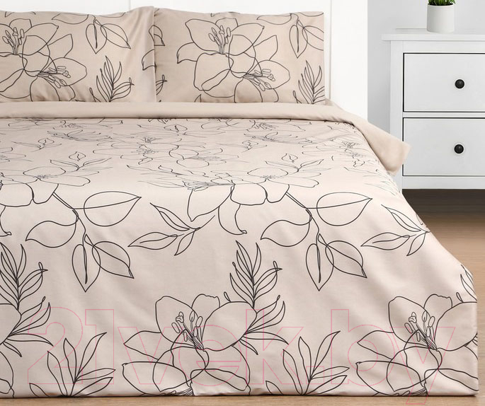 Комплект постельного белья Этель Graphic Flowers / 9355446