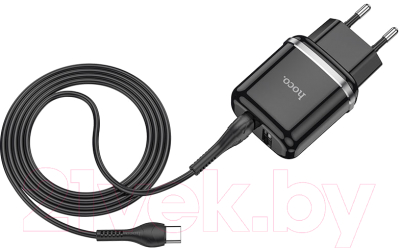 Зарядное устройство сетевое Hoco N4 + кабель Type-C / 31050 (черный)
