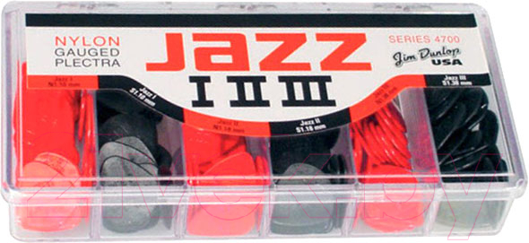 Набор медиаторов Dunlop Manufacturing Nylon Jazz 4700