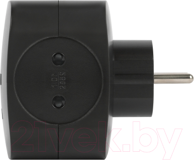 Электроразветвитель ЭРА SP-2-USB-W / Б0049536 (черный)