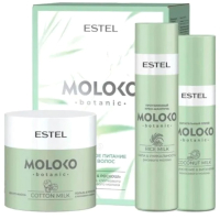 Набор косметики для волос Estel Moloko Botanic Полезное питание Шампунь+Маска+Спрей (250мл+300мл+200мл) - 