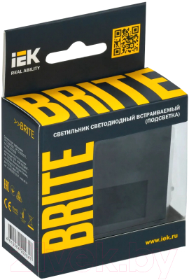 Встраиваемая подсветка IEK Brite BR-FL20-K02 (черный)