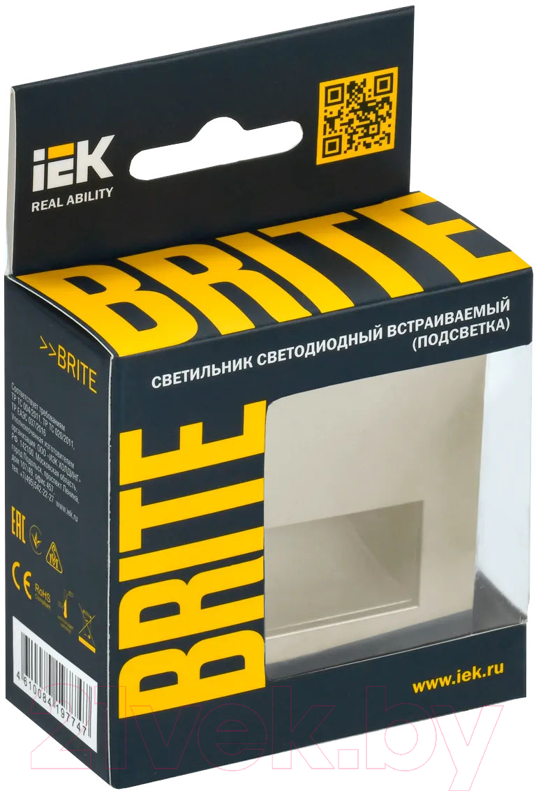 Встраиваемая подсветка IEK Brite BR-FL20-K10 (бежевый) — фото 2