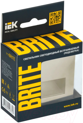 Встраиваемая подсветка IEK Brite BR-FL20-K10 (бежевый)