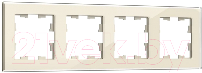 Рамка для выключателя IEK Brite BR-M42-G-K10 (ванильный)