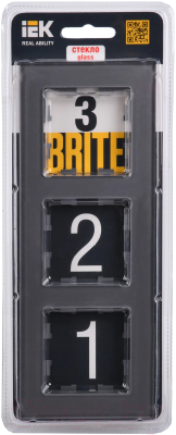 Рамка для выключателя IEK Brite BR-M32-G-K03 (серый)