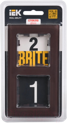 Рамка для выключателя IEK Brite BR-M22-G-K45 (темная бронза)