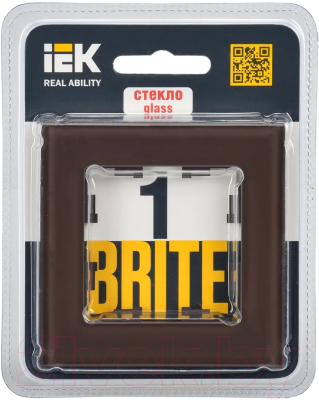 Рамка для выключателя IEK Brite BR-M12-G-K45 (темная бронза)