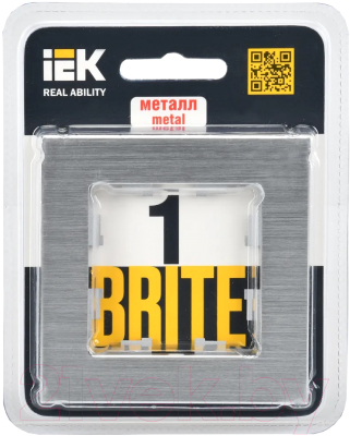 Рамка для выключателя IEK Brite BR-M12-M-K47 (алюминий)