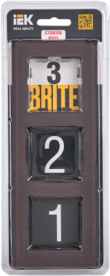Рамка для выключателя IEK Brite BR-M32-G-K45 (темная бронза)