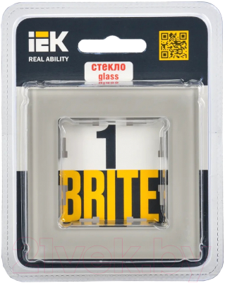 Рамка для выключателя IEK Brite BR-M12-G-K30 (дымчатый)