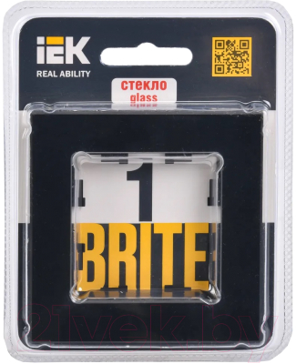 Рамка для выключателя IEK Brite BR-M12-G-K02 (черный)