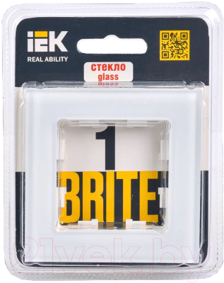 Рамка для выключателя IEK Brite BR-M12-G-K01 (белый)
