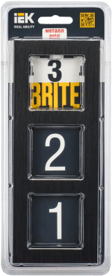 Рамка для выключателя IEK Brite BR-M32-M-K02 (черный)