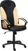 Кресло офисное Tetchair Twister кожзам (черный/бежевый) - 