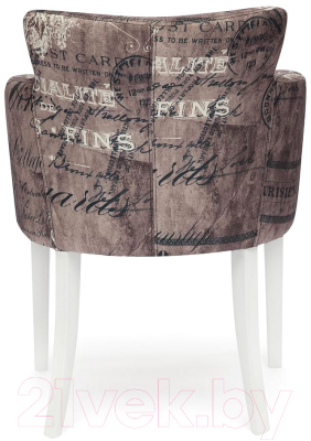 Кресло мягкое Tetchair Knez ткань (коричневый/белый)