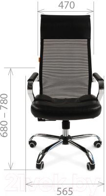 Кресло офисное Chairman 700 (экопремиум/сетка, черный)