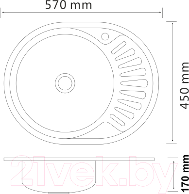 Мойка кухонная РМС MS6-5745OVL