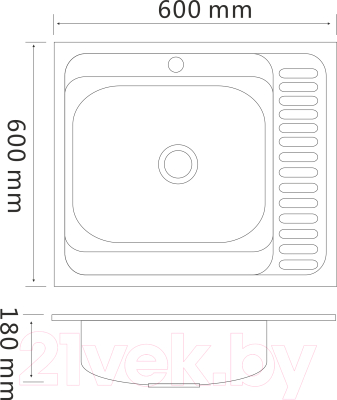 Мойка кухонная РМС MS8-6060L