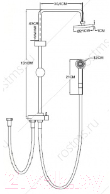 Душевая система РМС SL80-003-5