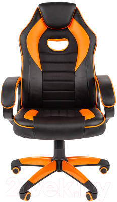 Кресло геймерское Chairman Game 16 (экопремиум, черный/оранжевый)