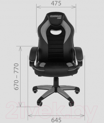 Кресло геймерское Chairman Game 16 (экопремиум, черный/оранжевый)