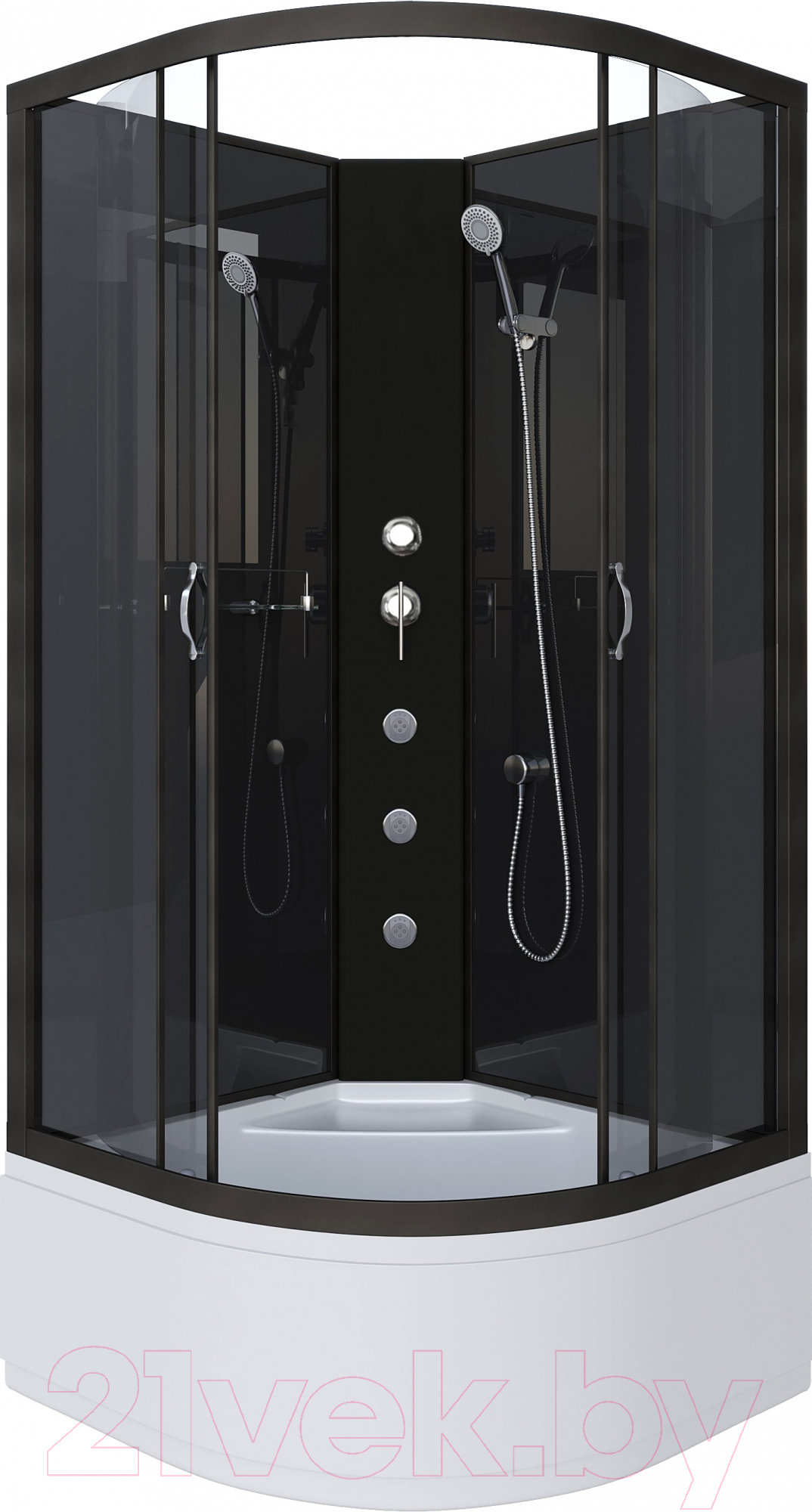 Душевая кабина Niagara NG-6508-14BKG 90x90x200 (тонированное стекло/черный)