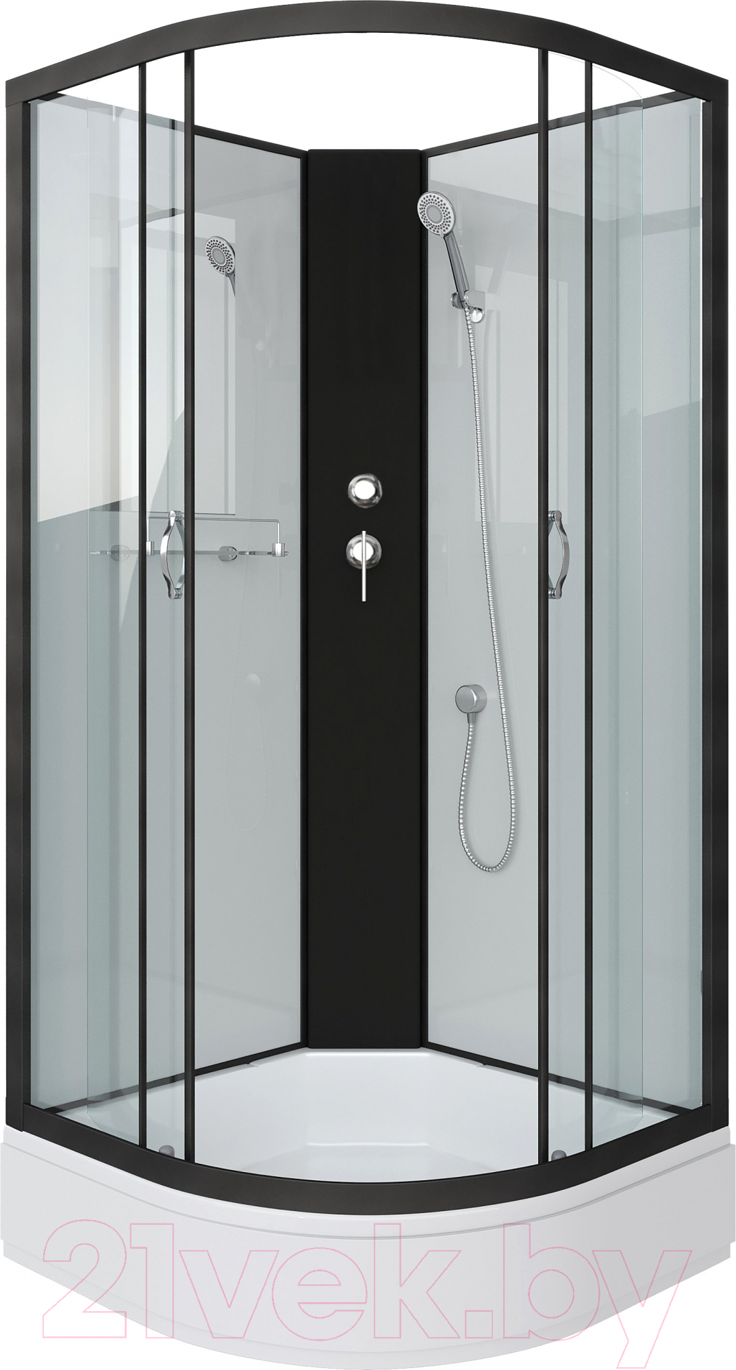 Душевая кабина Niagara NG-6702-14BK 100x100x200 (прозрачное стекло/черный)
