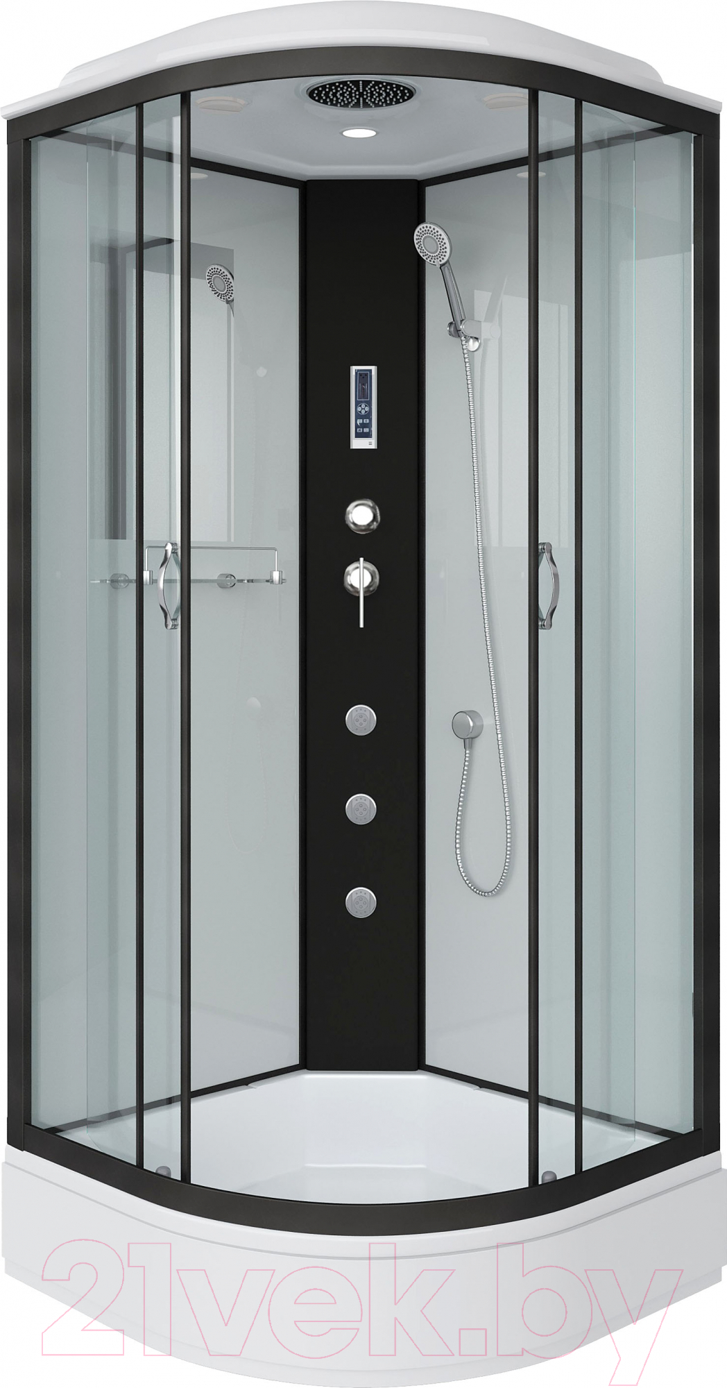 Душевая кабина Niagara NG-6702-14F 100x100x215 (прозрачное стекло/черный)