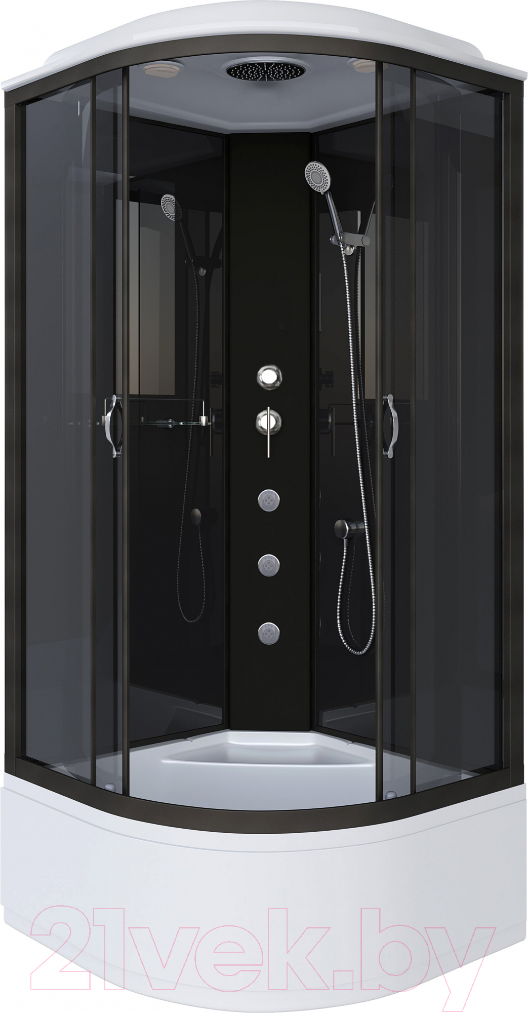 Душевая кабина Niagara NG-6508-14G 90x90x215 (тонированное стекло/черный)