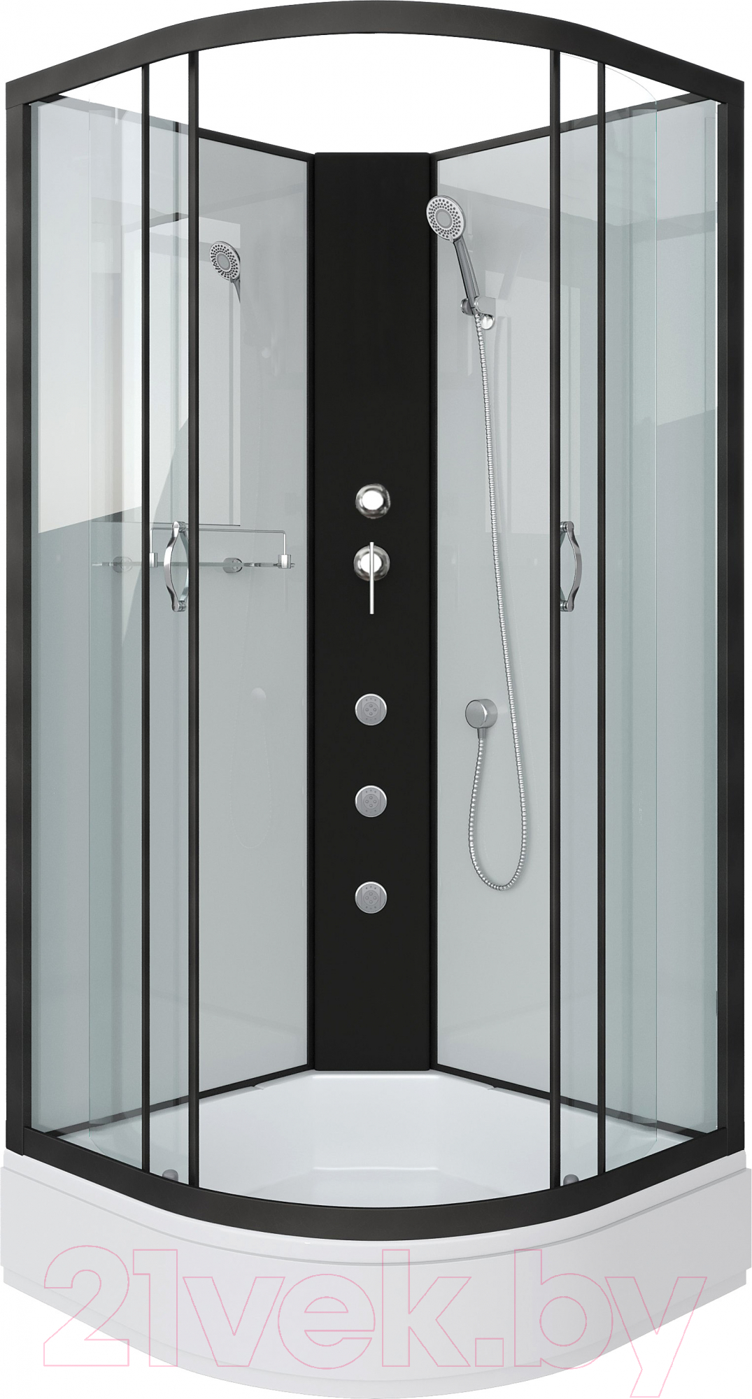 Душевая кабина Niagara NG-6703-14BKG 80x80x200 (прозрачное стекло/черный)