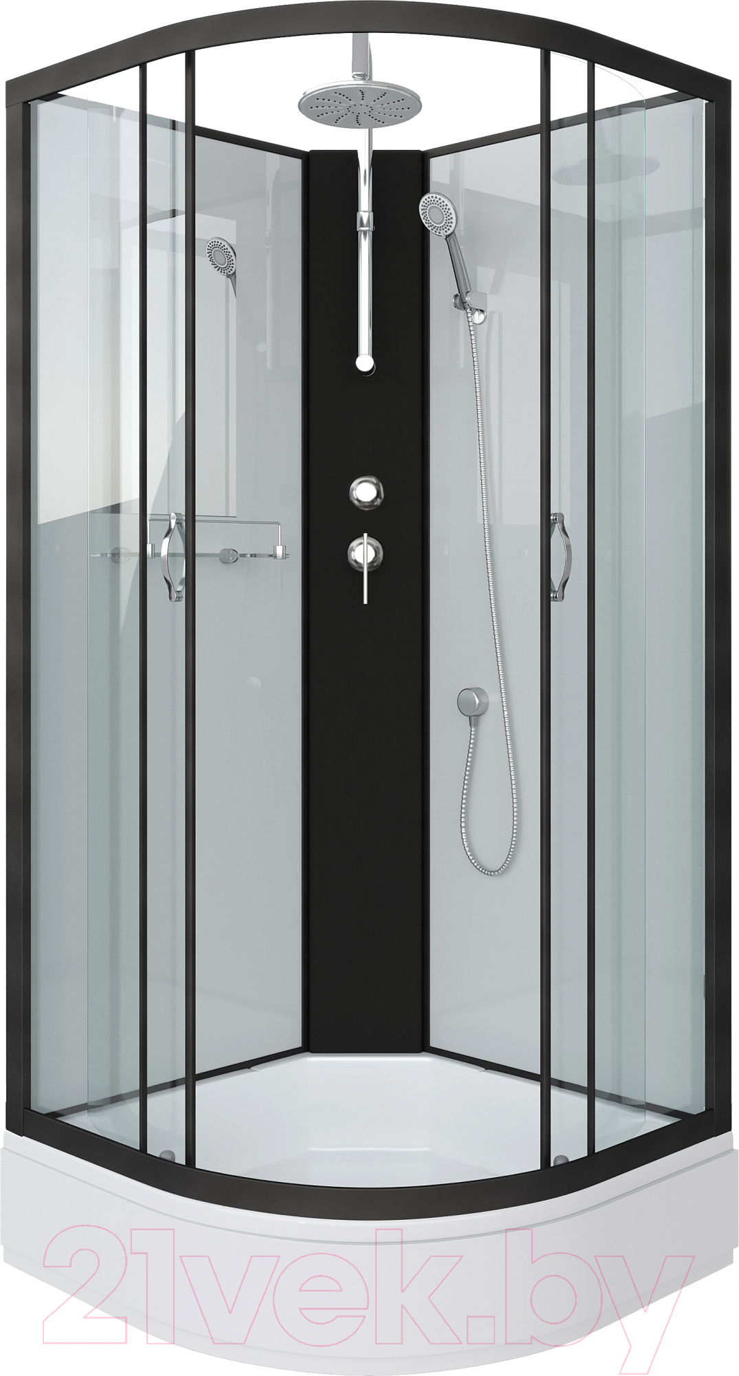 Душевая кабина Niagara NG-6703-14BKT 80x80x210 (прозрачное стекло/черный)